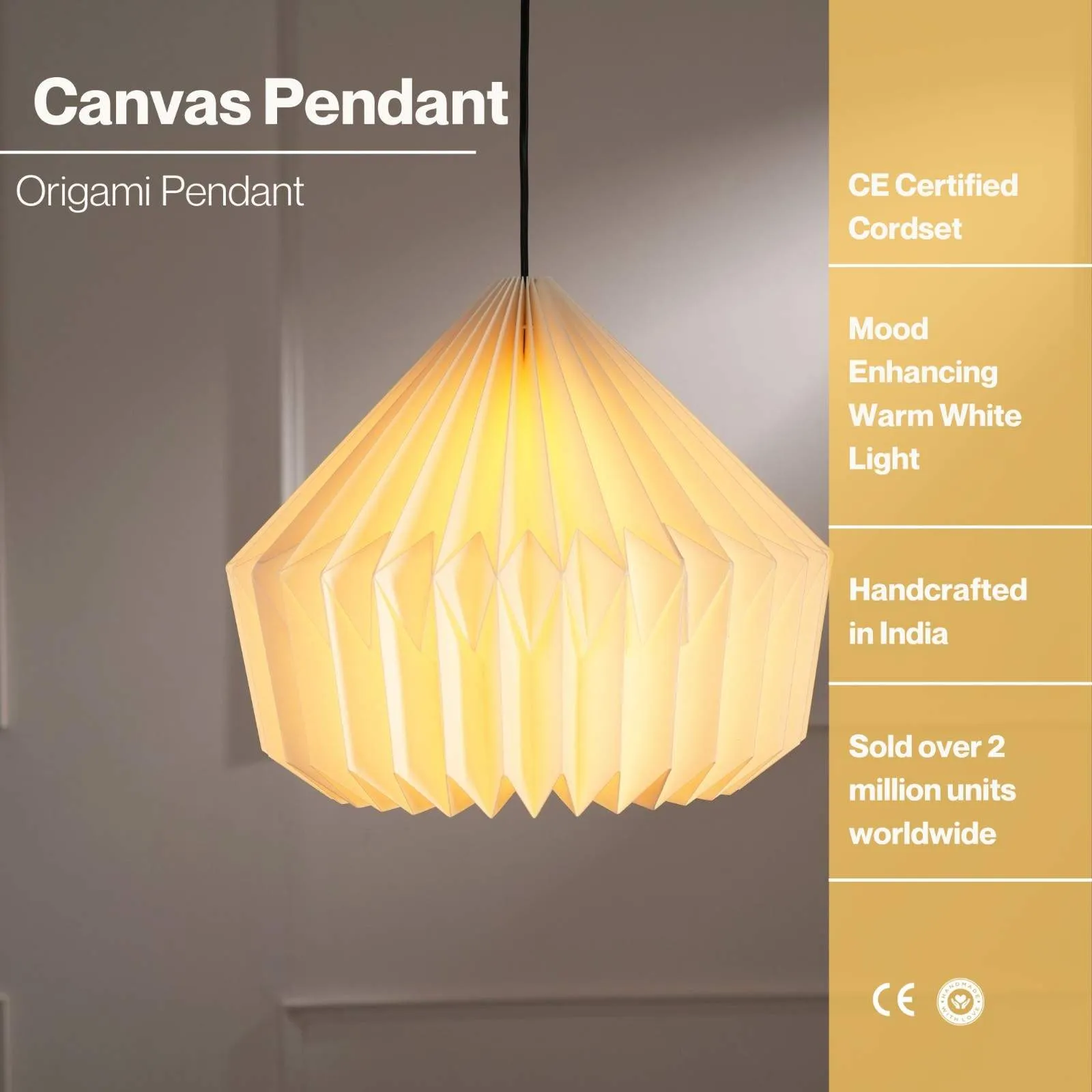 Canvas Origami Pendant Lamp