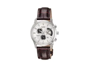 Casio Beside BEM-501L-7AVDF Womens Analog Watch with Silver Dial and Leather Strap - Stylish Timepiece for Everyday Wear