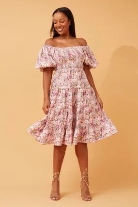 CASSANDRA FLORAL SHORT DRESS