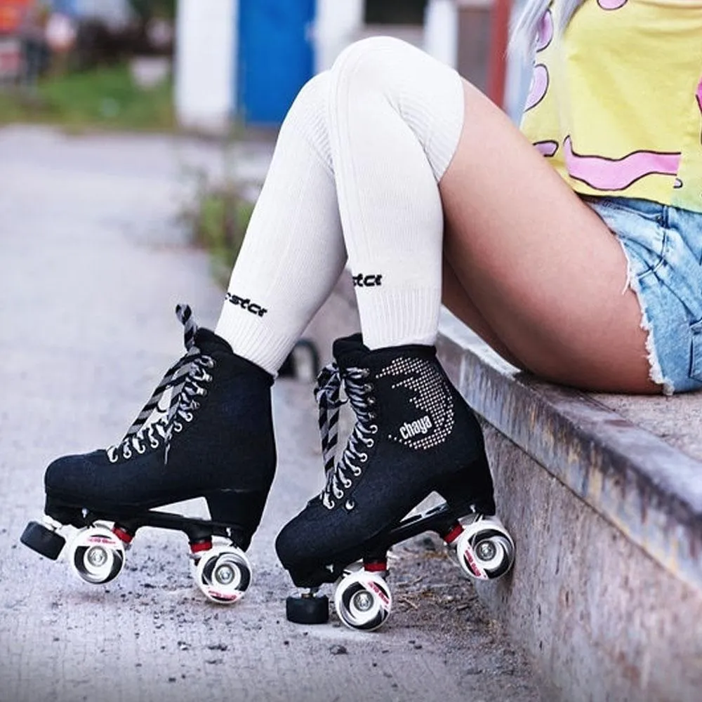 CHAYA Fashion Quad Roller Skates, Black Noir