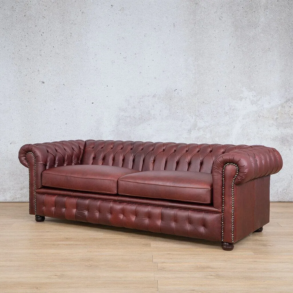 Chesterfield 3 Seater Leather Sofa