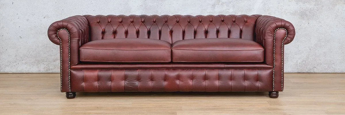 Chesterfield 3 Seater Leather Sofa