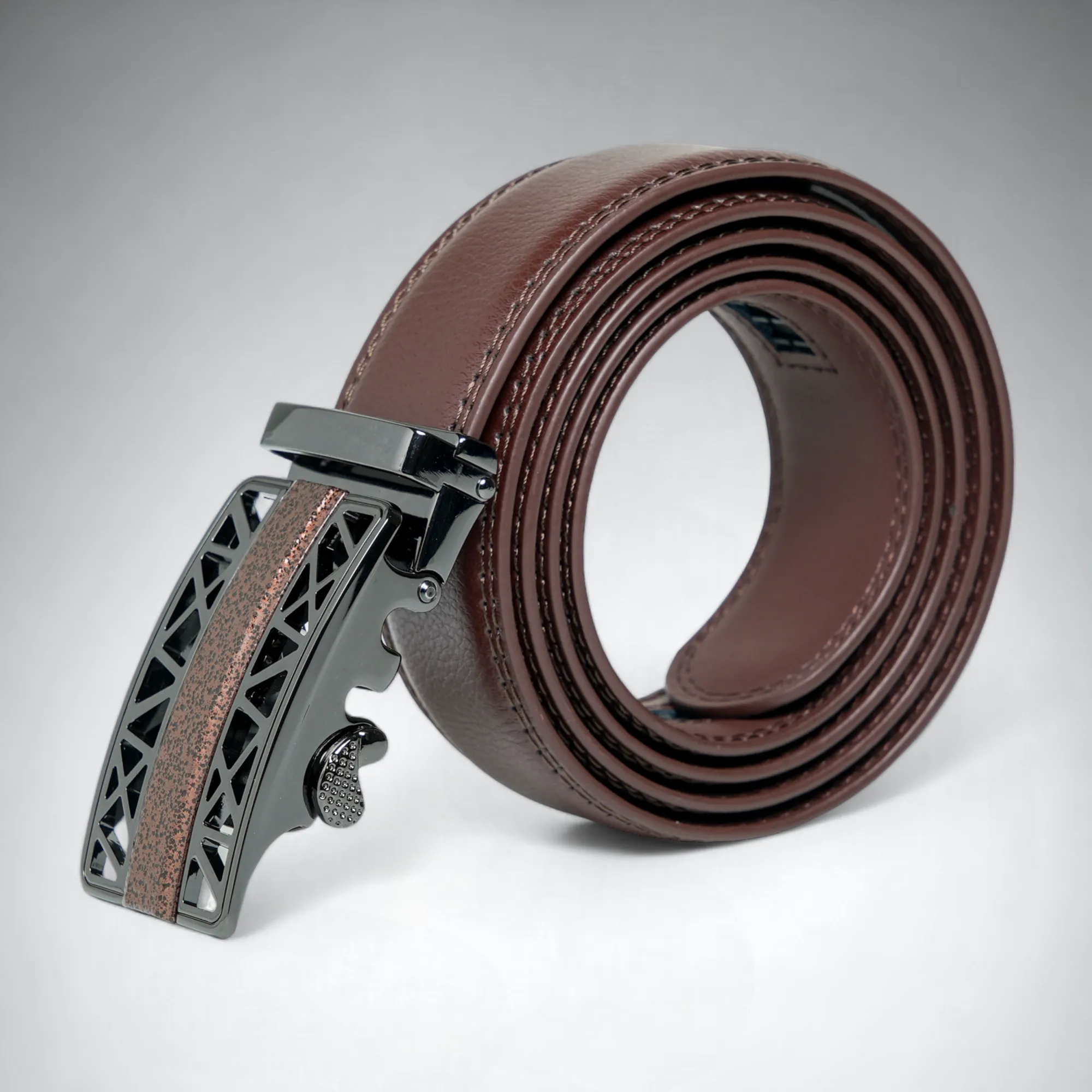 Chokore Criss Cross Buckle Belt (Brown)