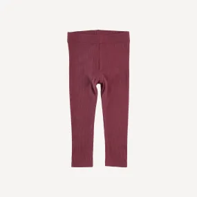 classic skinny legging | port | modal skinny rib