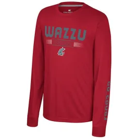 Colosseum Youth WAZZU Dri-Fit Crimson Longsleeve