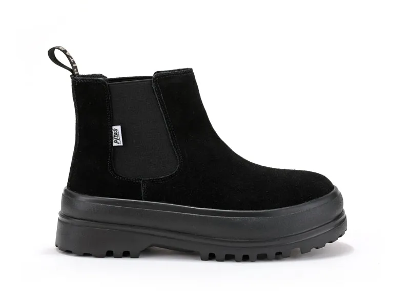 Combat Black Suede Chelsea Boots