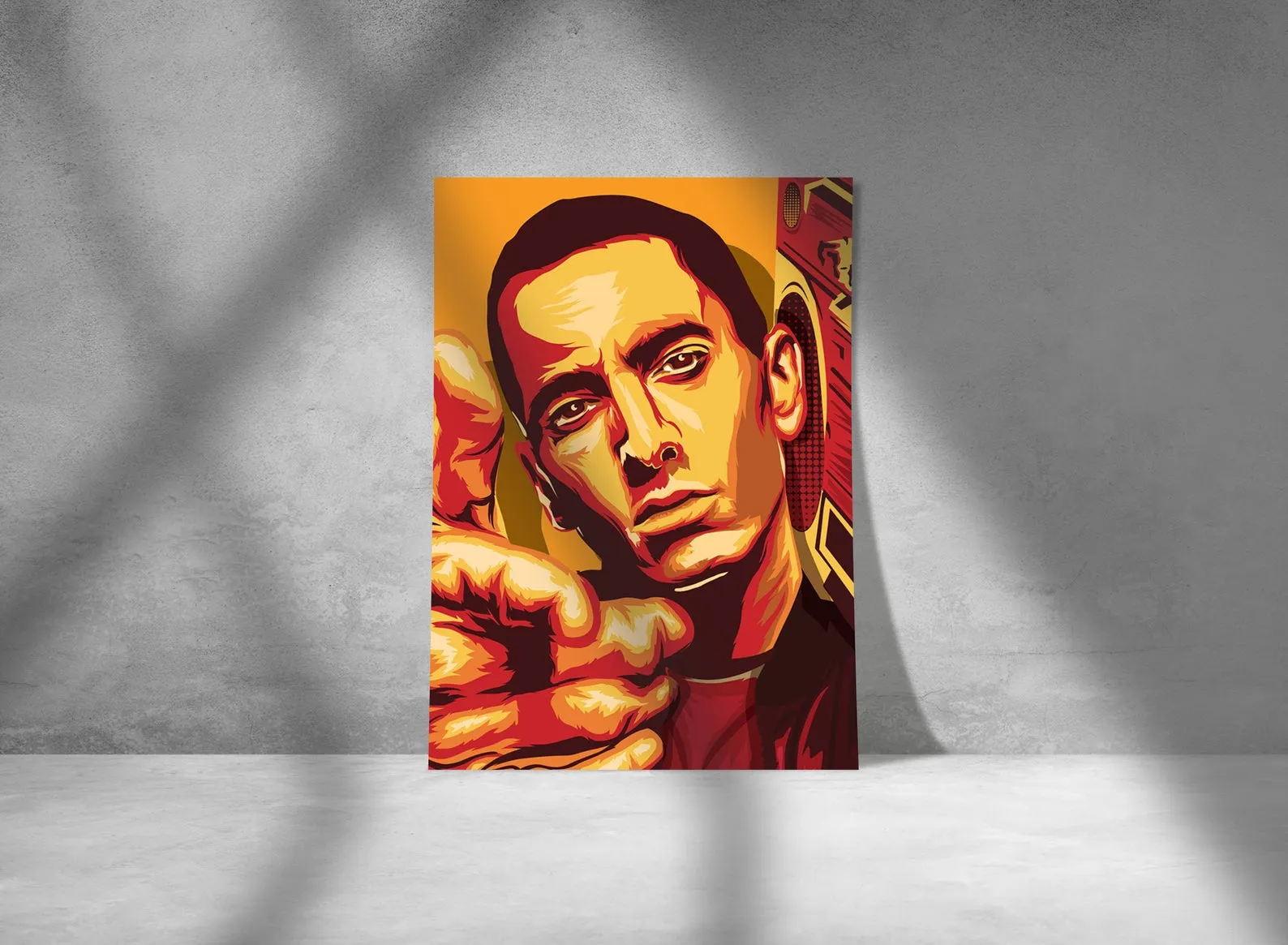 Eminem Poster, Custom Music Print, Music Poster, Custom Canvas, Home Decor, Wall Hangings, Rapper Eminem Art, Rap God