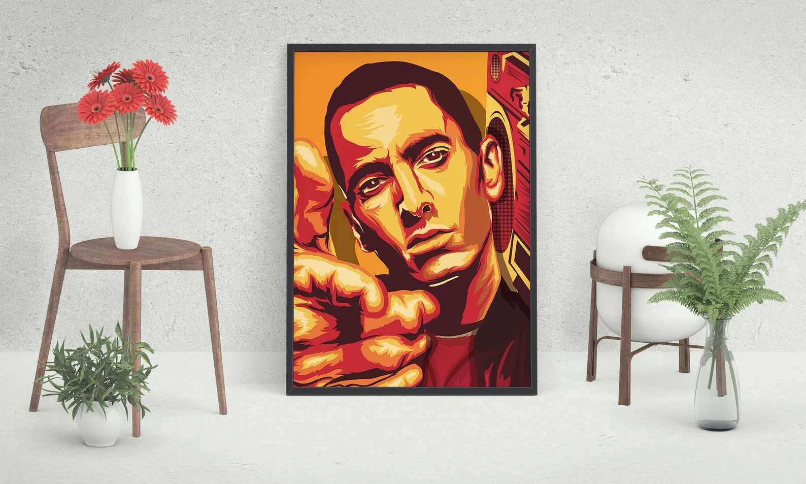 Eminem Poster, Custom Music Print, Music Poster, Custom Canvas, Home Decor, Wall Hangings, Rapper Eminem Art, Rap God