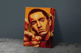 Eminem Poster, Custom Music Print, Music Poster, Custom Canvas, Home Decor, Wall Hangings, Rapper Eminem Art, Rap God