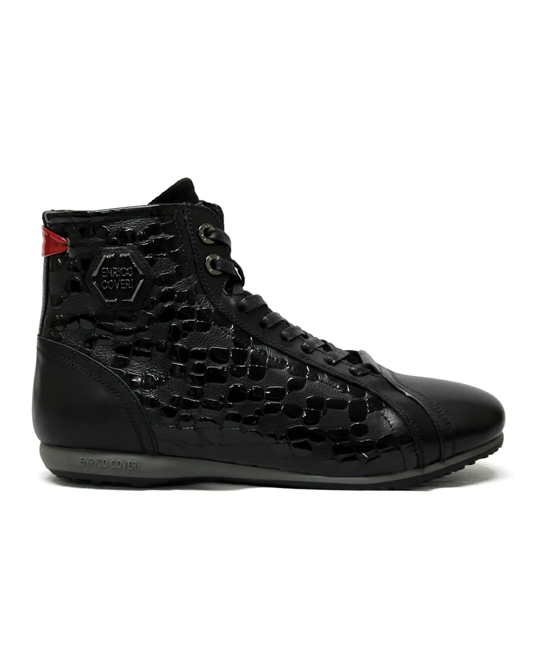 ENRICO COVERI Italia Black Leather Boot