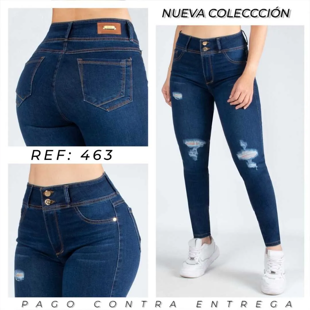 EV463 PN DAMA SKINNY BOT AZUL OSCURO