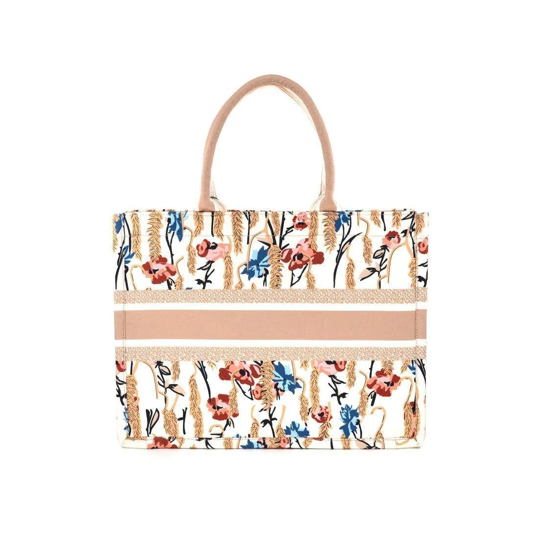 Floral Canvas Tote Bag