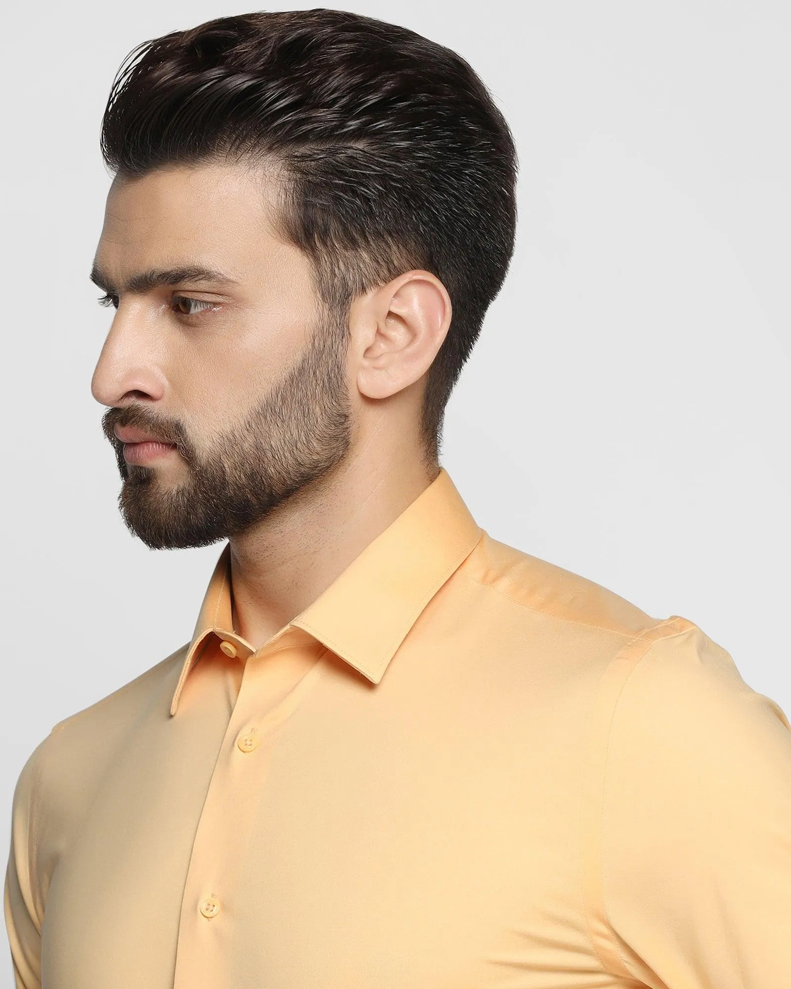 Formal Yellow Solid Shirt - Jean