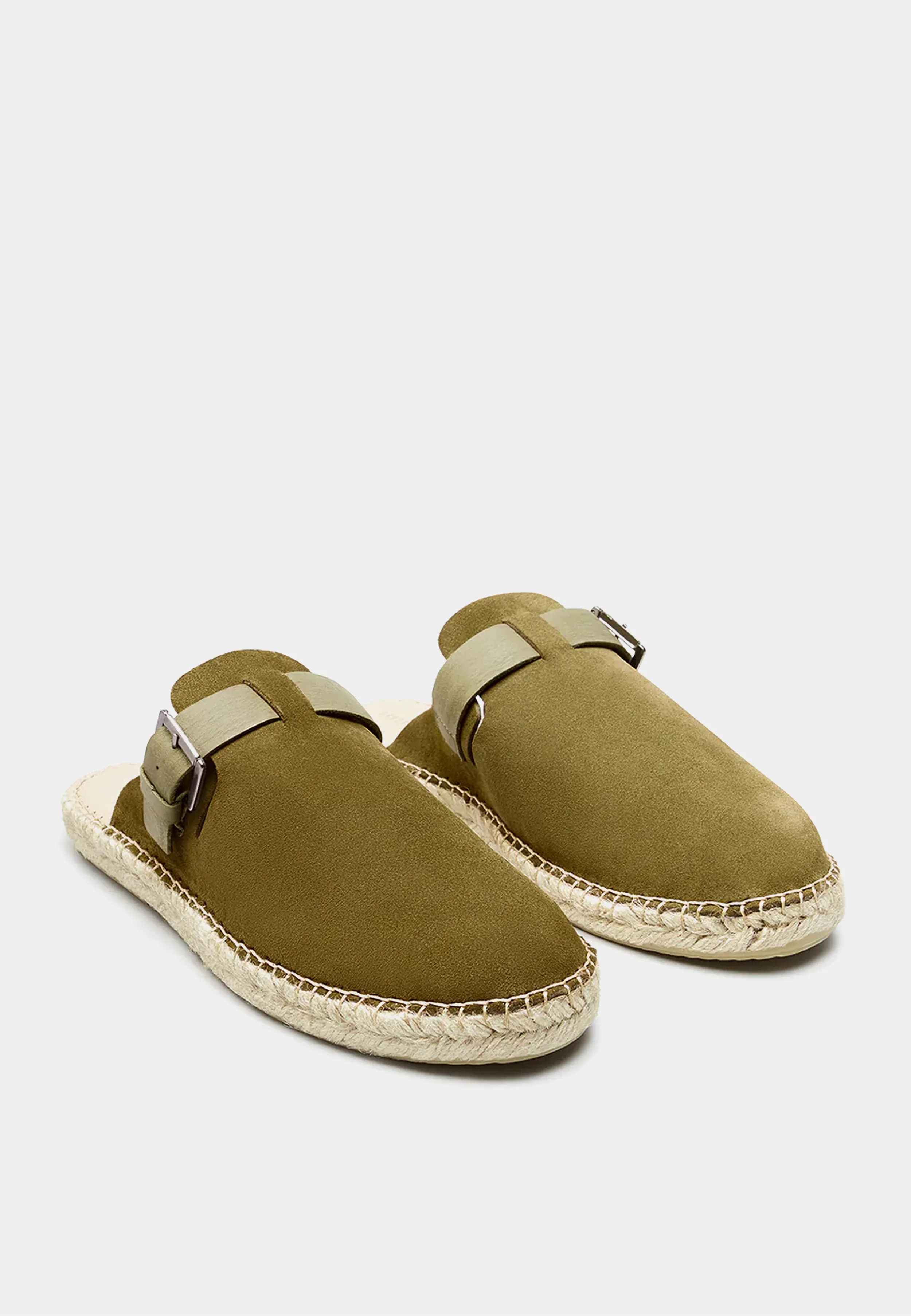 Frescobol Valente Espadrille Suede Clogs Spinach