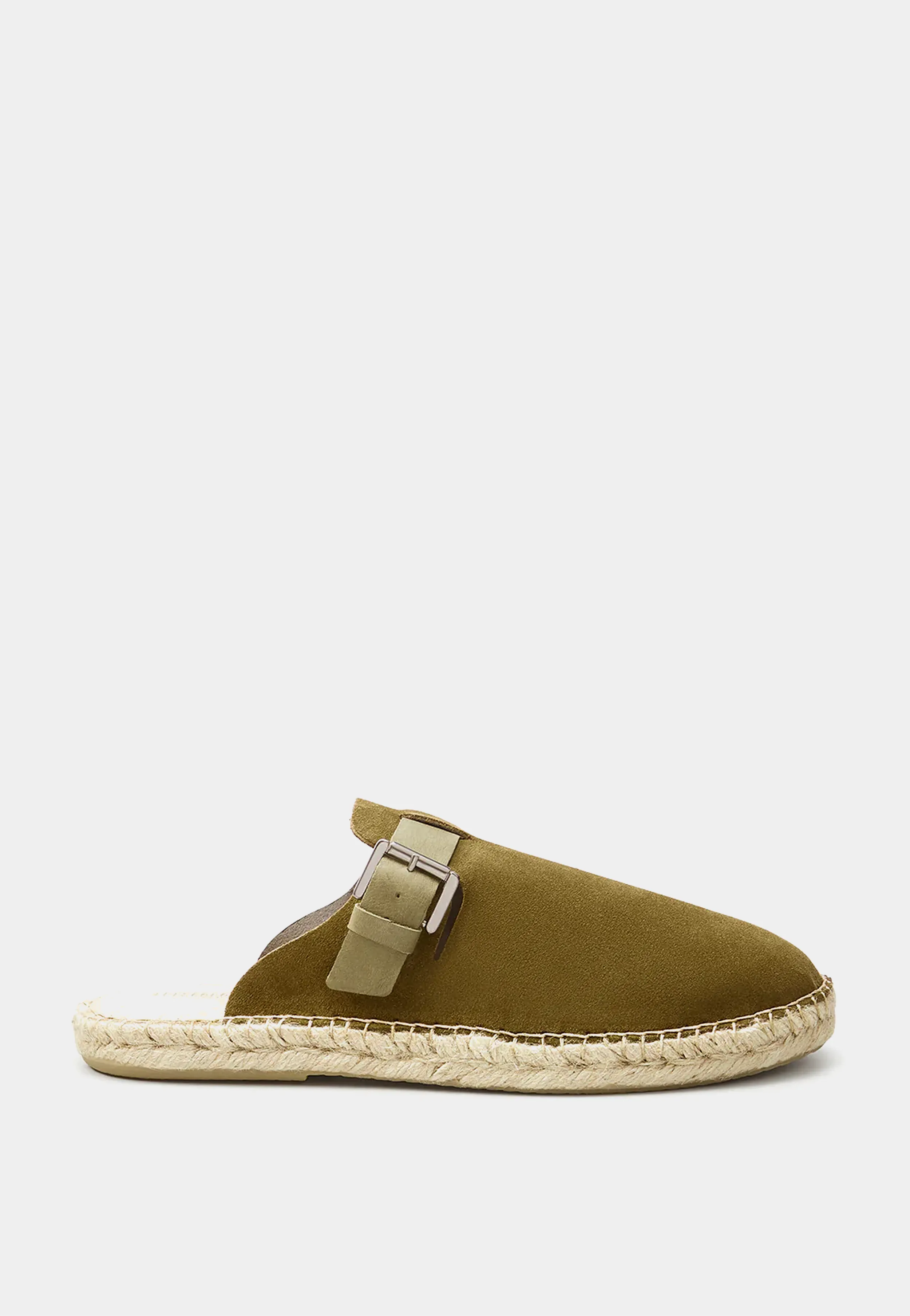 Frescobol Valente Espadrille Suede Clogs Spinach