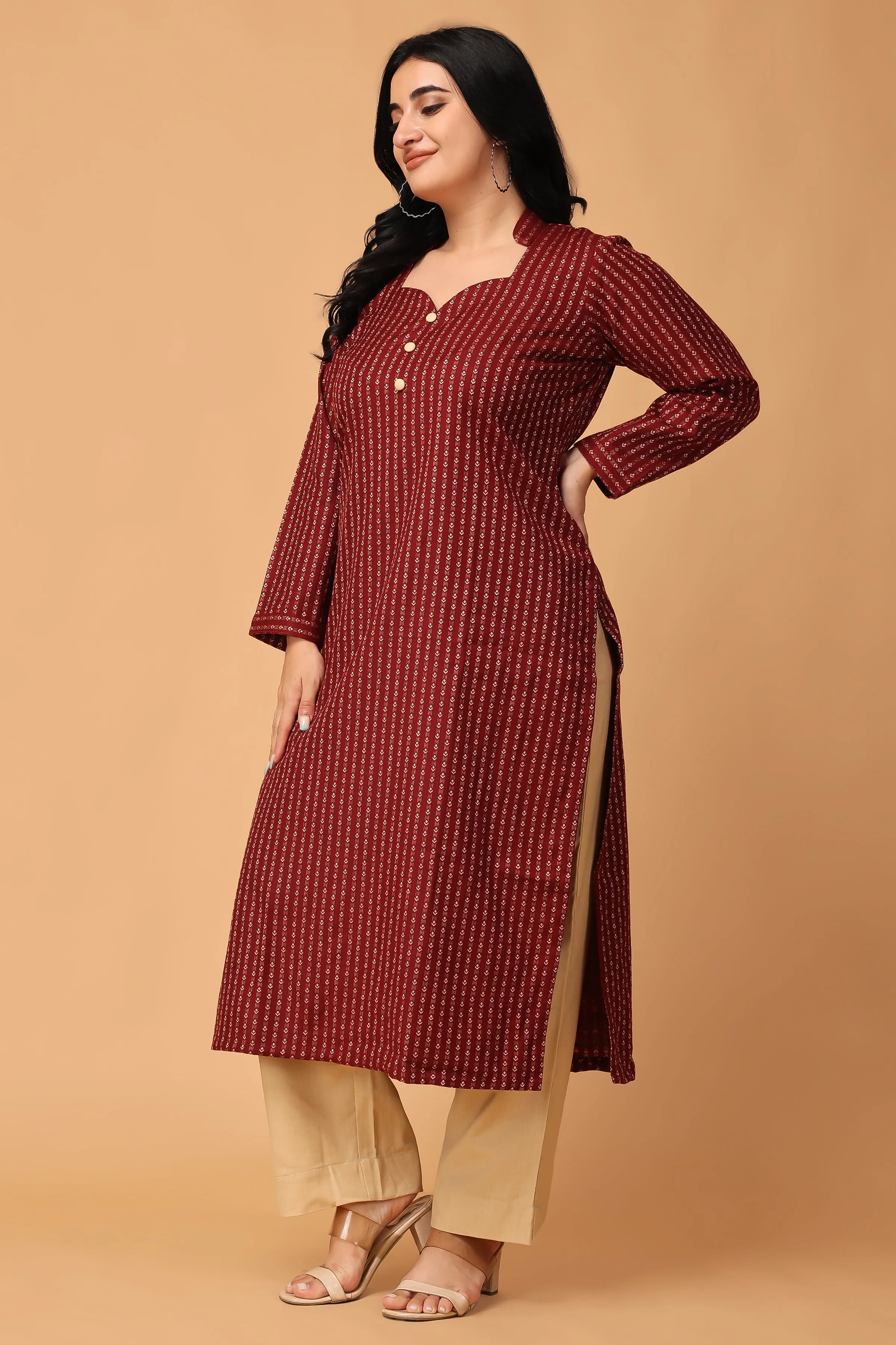 Furnace Flow Woollen Kurta Set