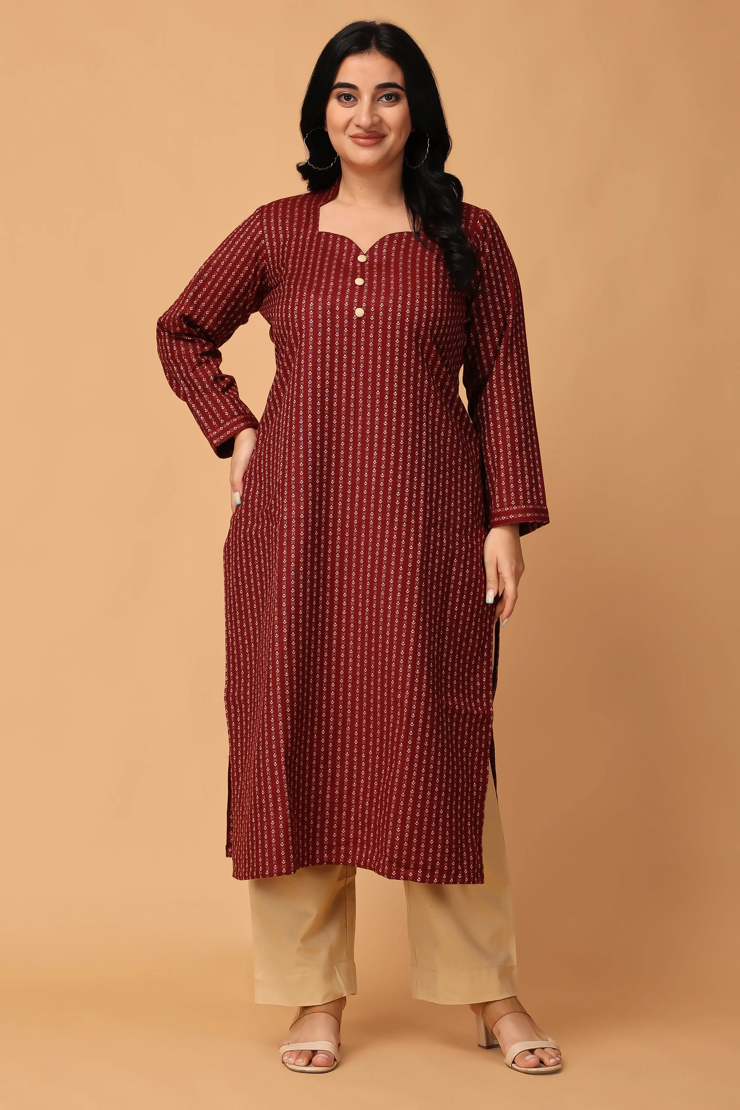 Furnace Flow Woollen Kurta Set