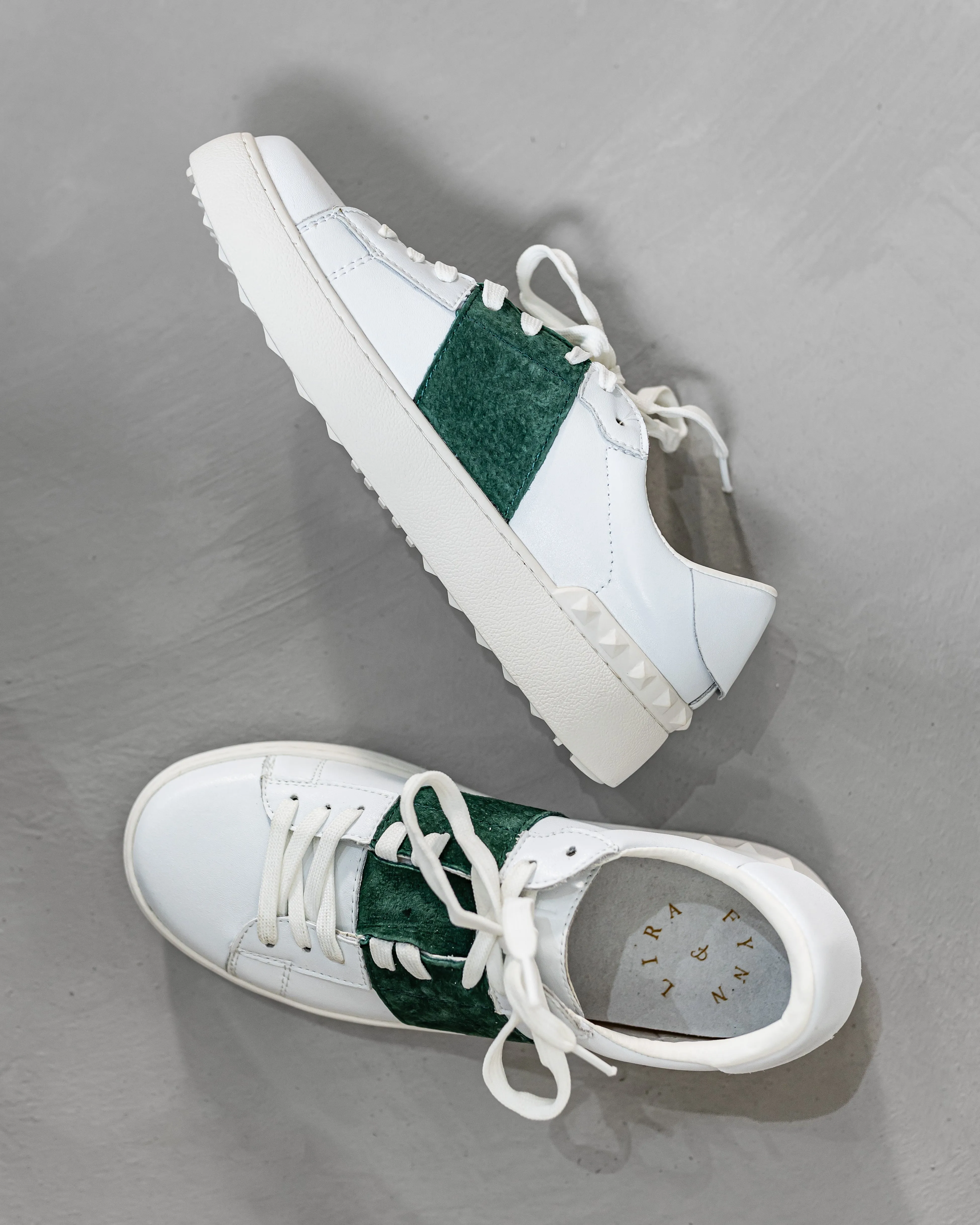 Gabriela Sneaker | Green & White Sneaker