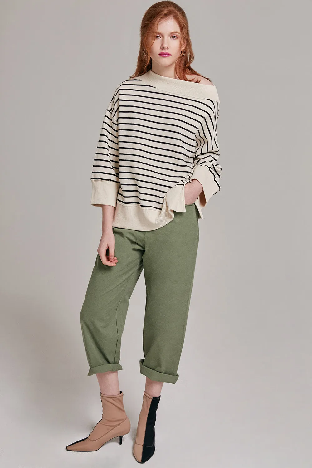 Hallie Wide Leg Cotton Pants