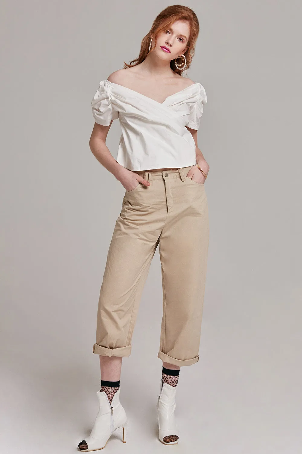 Hallie Wide Leg Cotton Pants