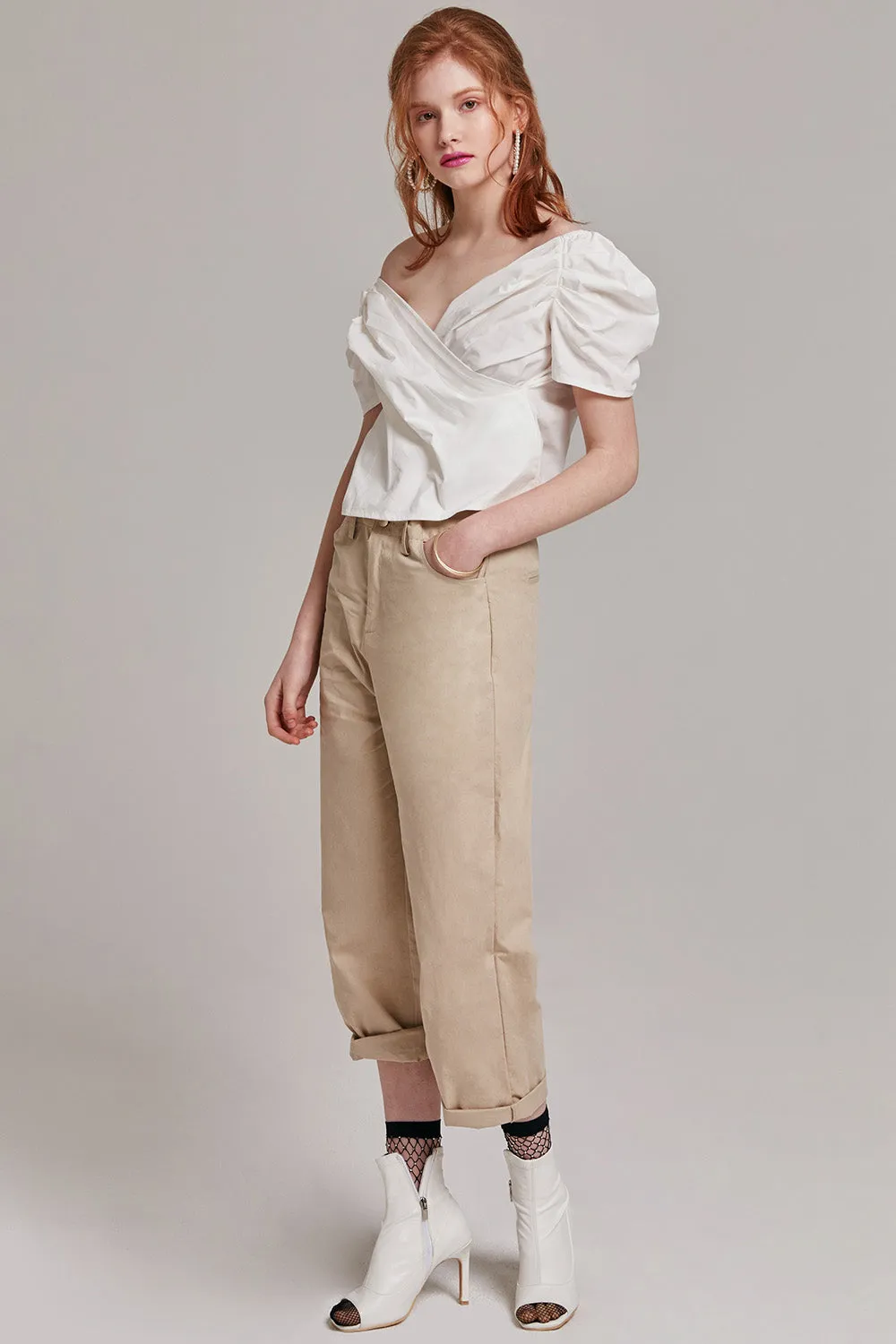 Hallie Wide Leg Cotton Pants