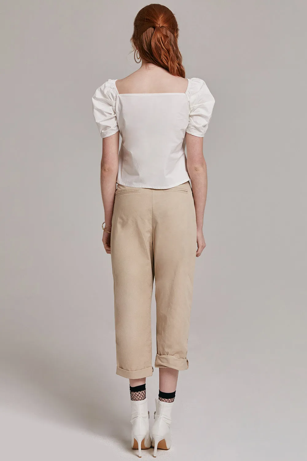 Hallie Wide Leg Cotton Pants