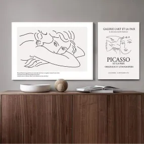 Hand-Drawn Picasso Matisse Inspired Art Line Drawing