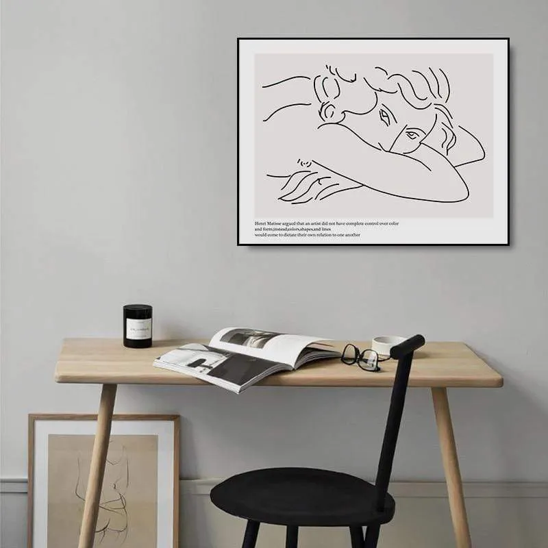 Hand-Drawn Picasso Matisse Inspired Art Line Drawing