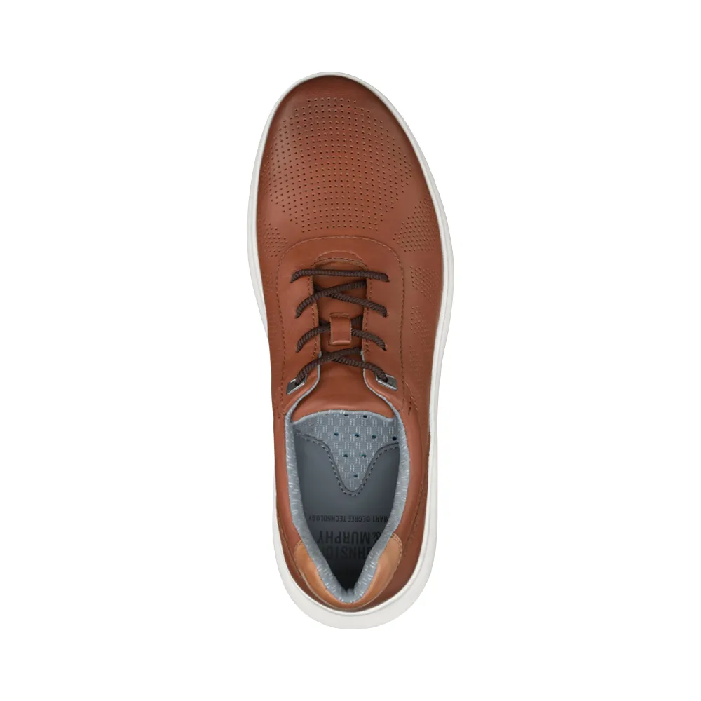 Optimized Title: Johnston & Murphy Mens Tan Activate U-Throat Lace-Up Shoes - Stylish Comfort and Versatile Design