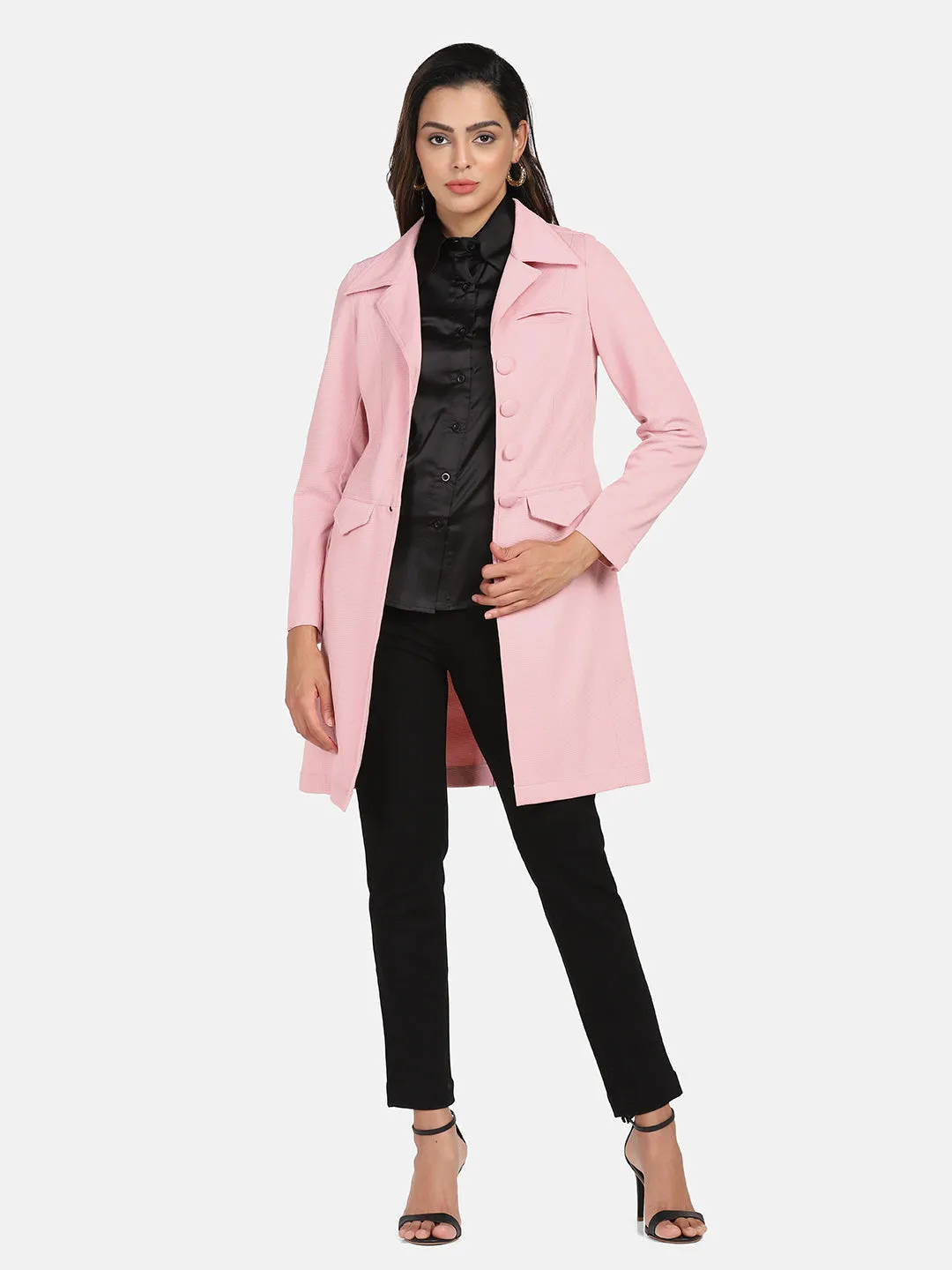 Longline Stretch jacket - Pink