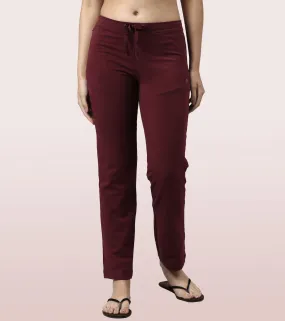 Lounge Pants | Basic Straight Leg Pants With Adjustable Drawstring And Zipper Pockets