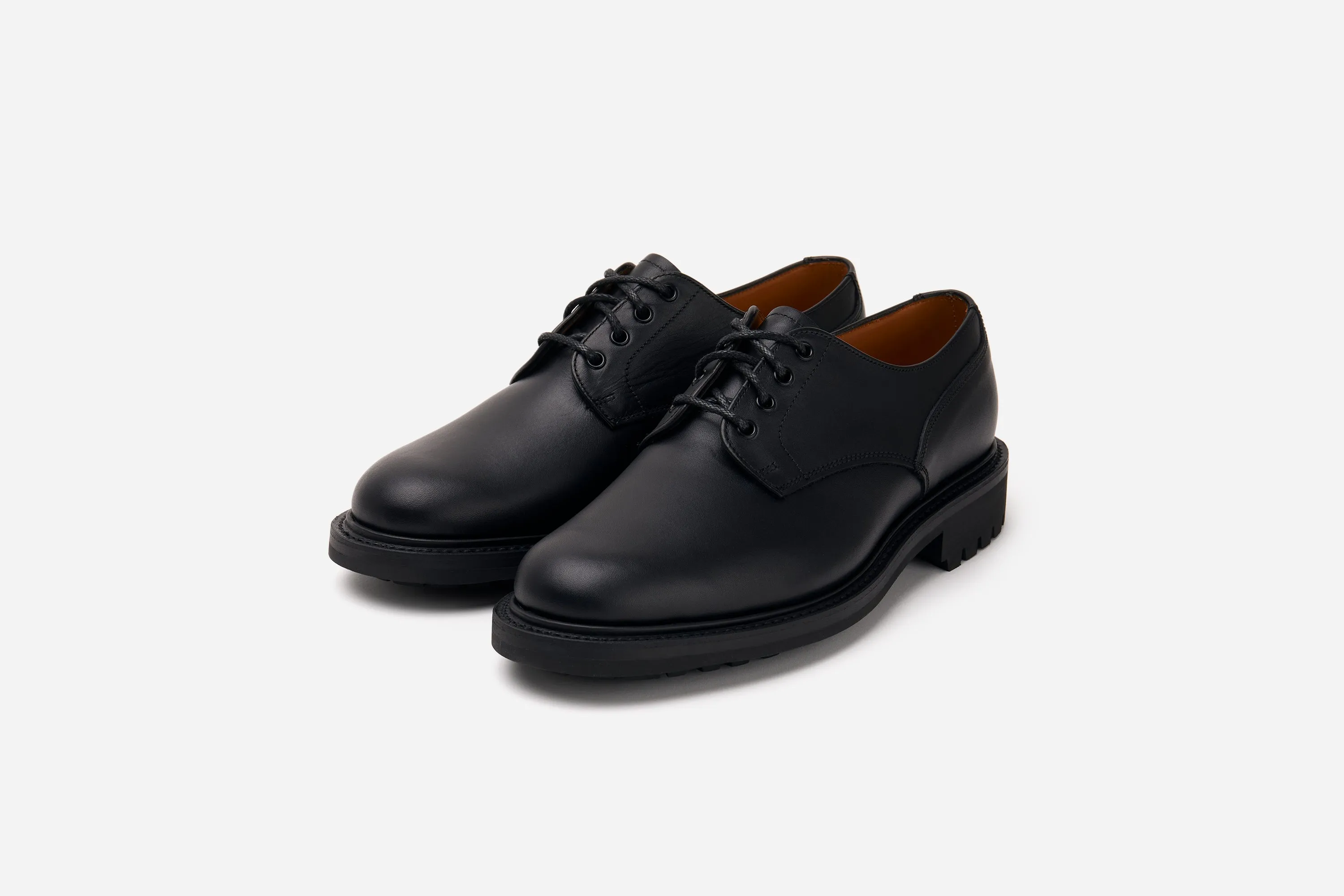 Lug Sole Derby ~ Black Waxy Leather