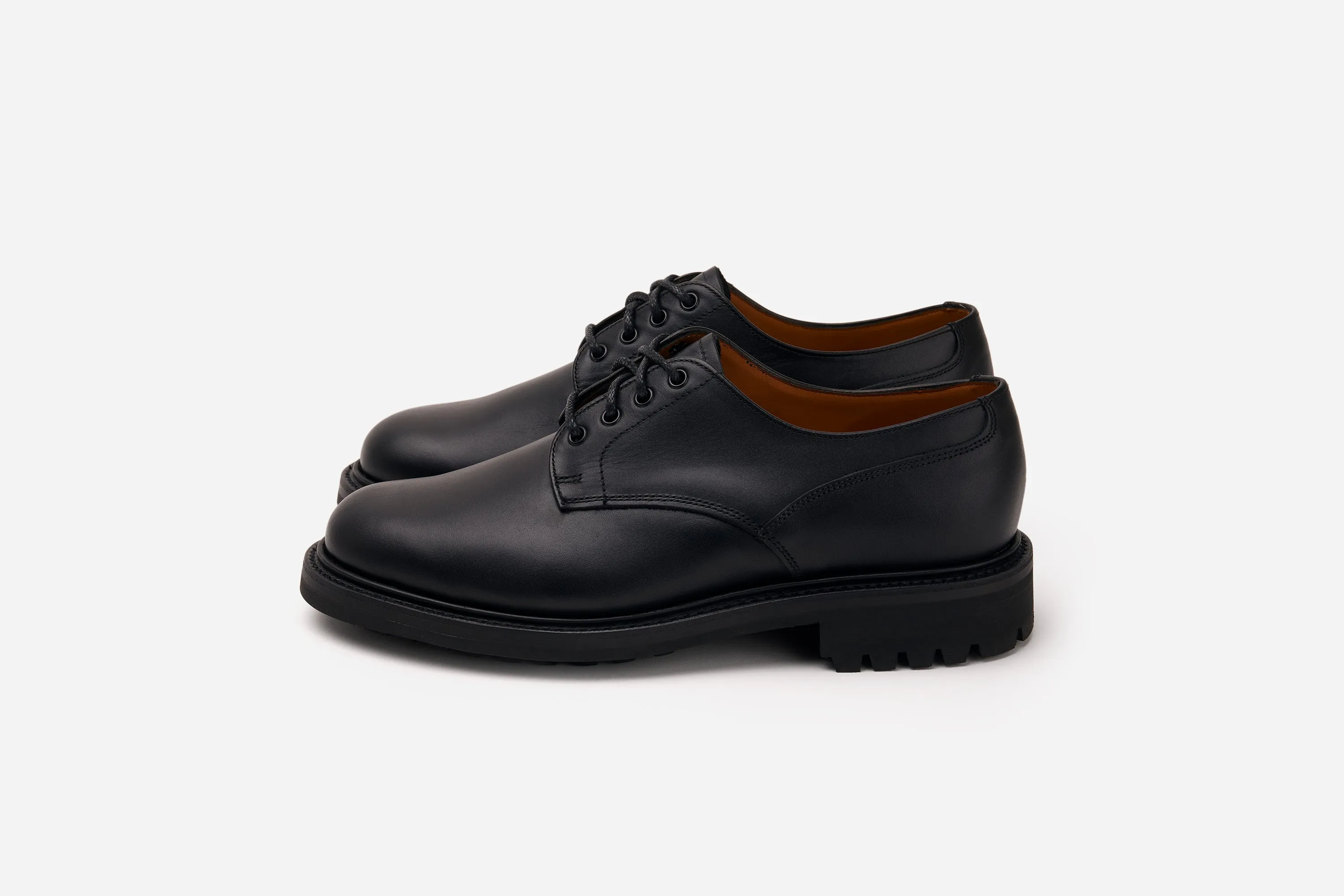 Lug Sole Derby ~ Black Waxy Leather