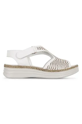 Made in Turkey Leather Sandal | WHITE | REMY YY