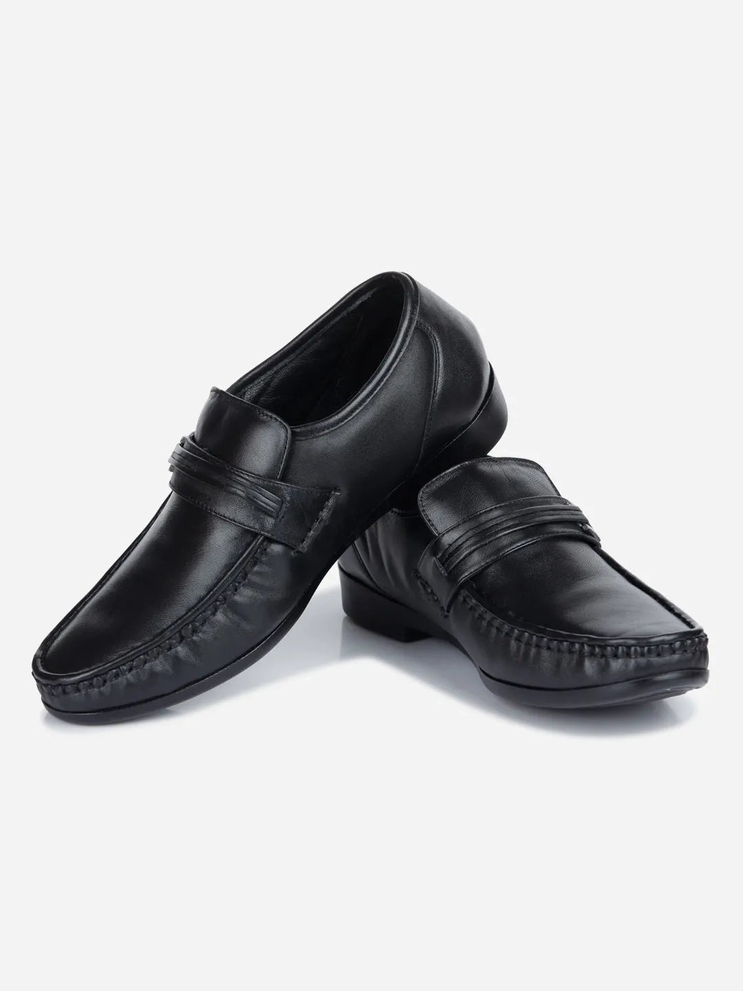 Men's Black Moc Formal Slip On (ID1106)