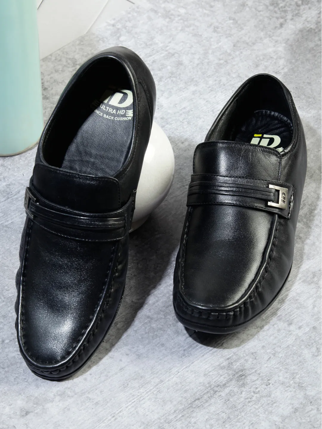 Men's Black Moc Formal Slip On (ID1106)