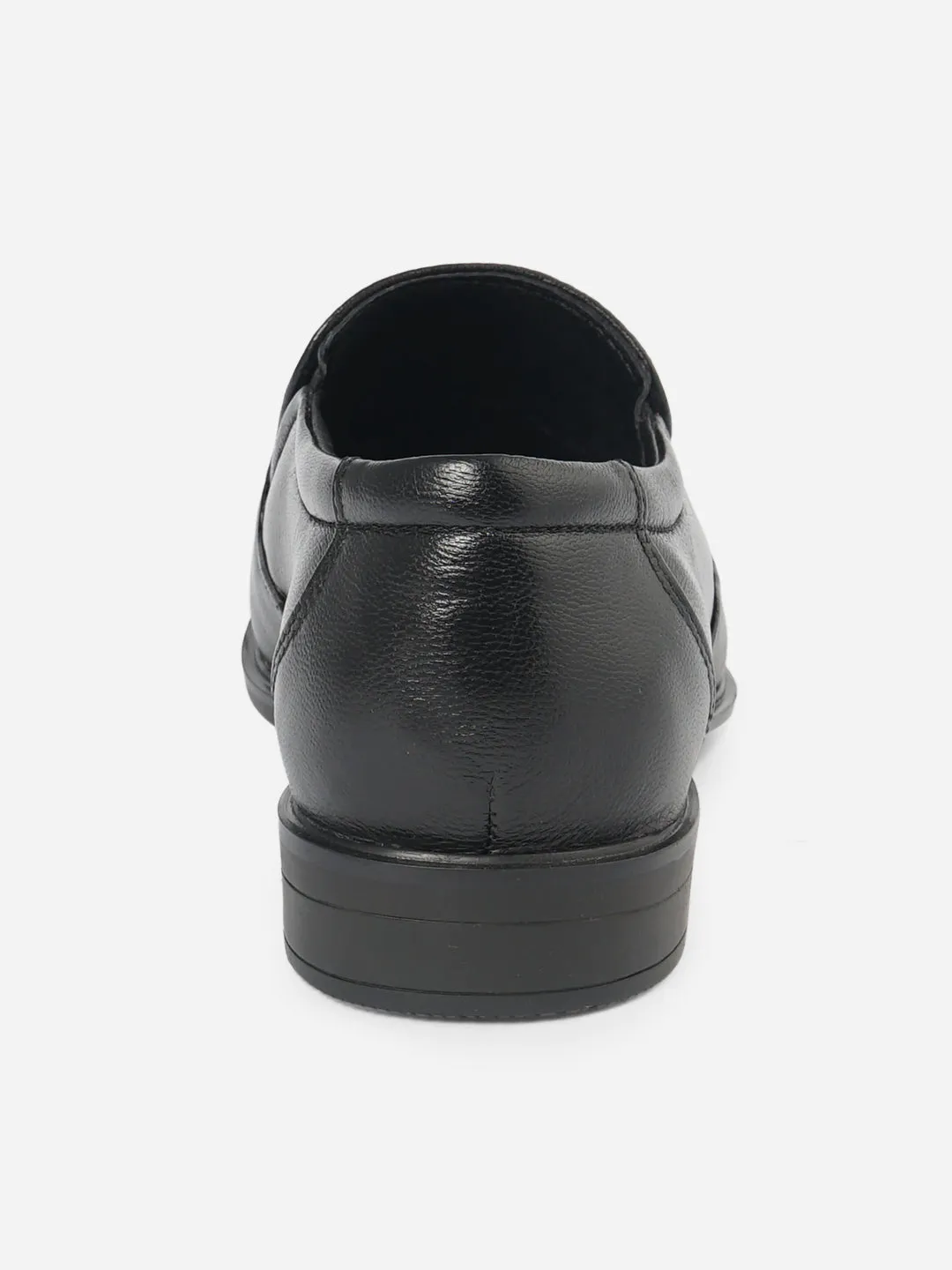 Men's Black Round Toe Slip On Formal (ID6022)