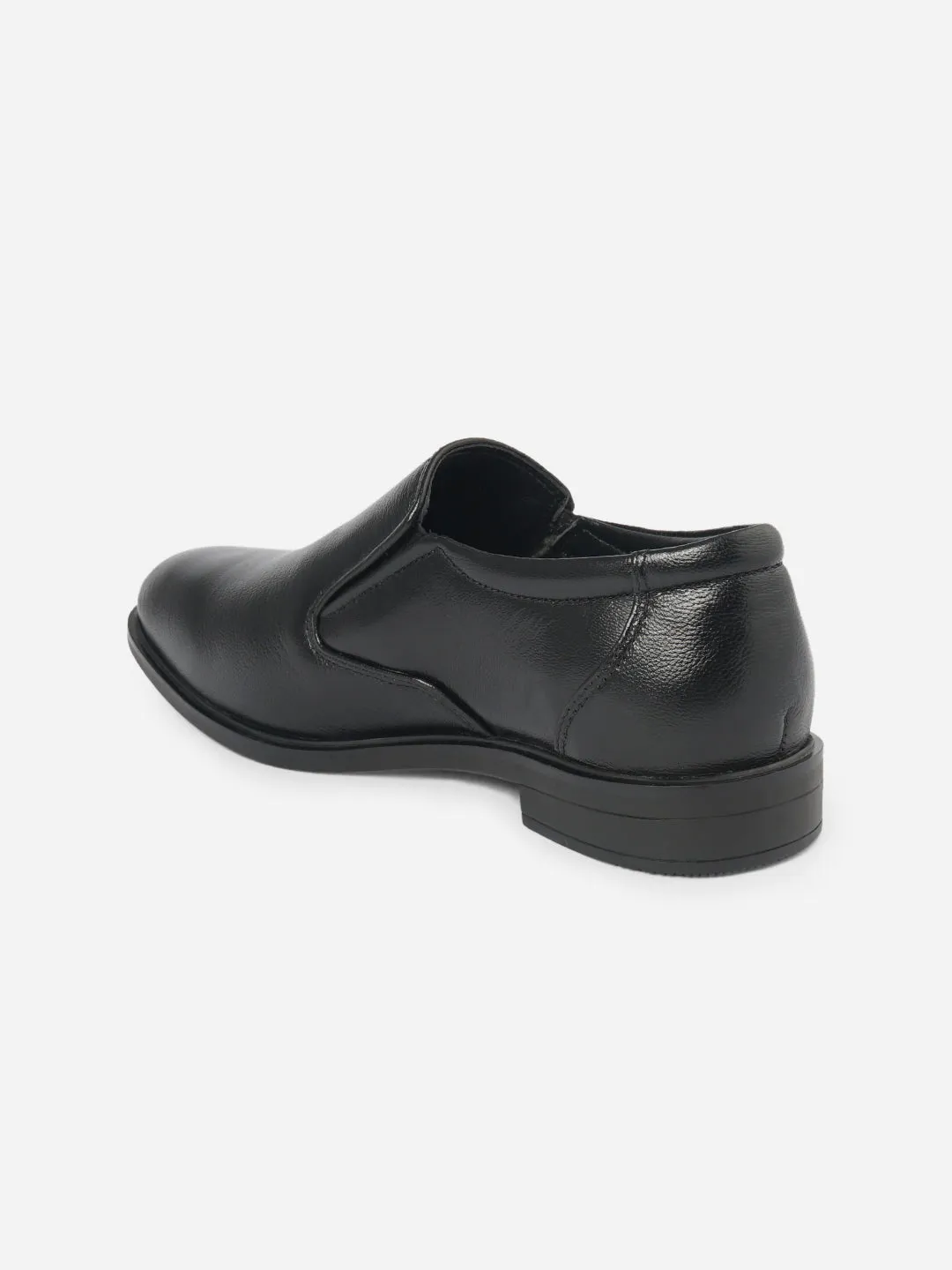 Men's Black Round Toe Slip On Formal (ID6022)