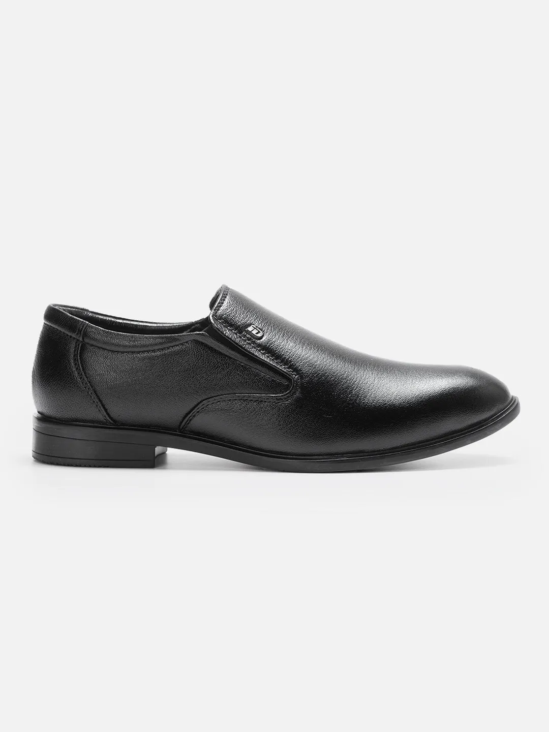 Men's Black Round Toe Slip On Formal (ID6022)