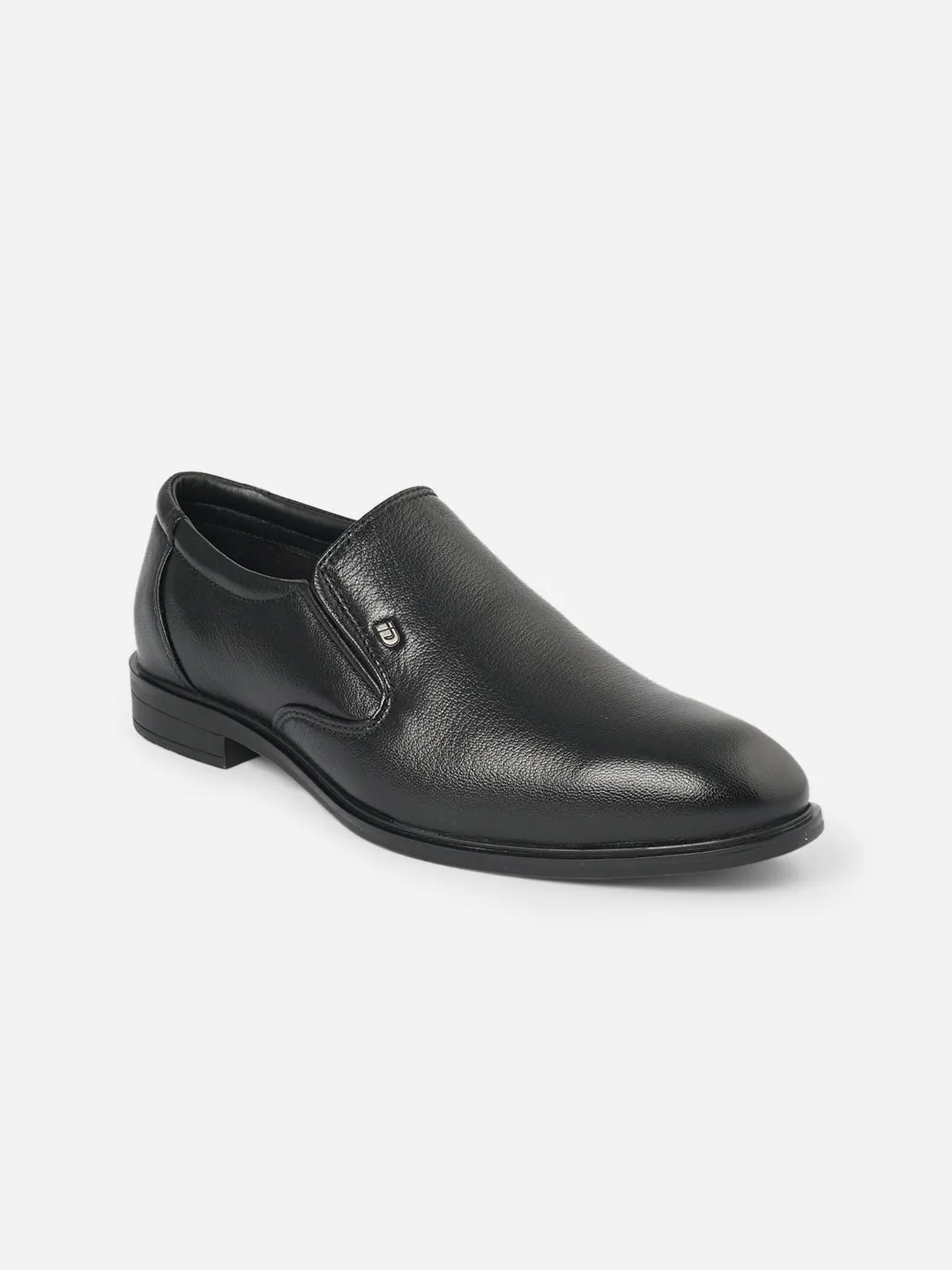 Men's Black Round Toe Slip On Formal (ID6022)