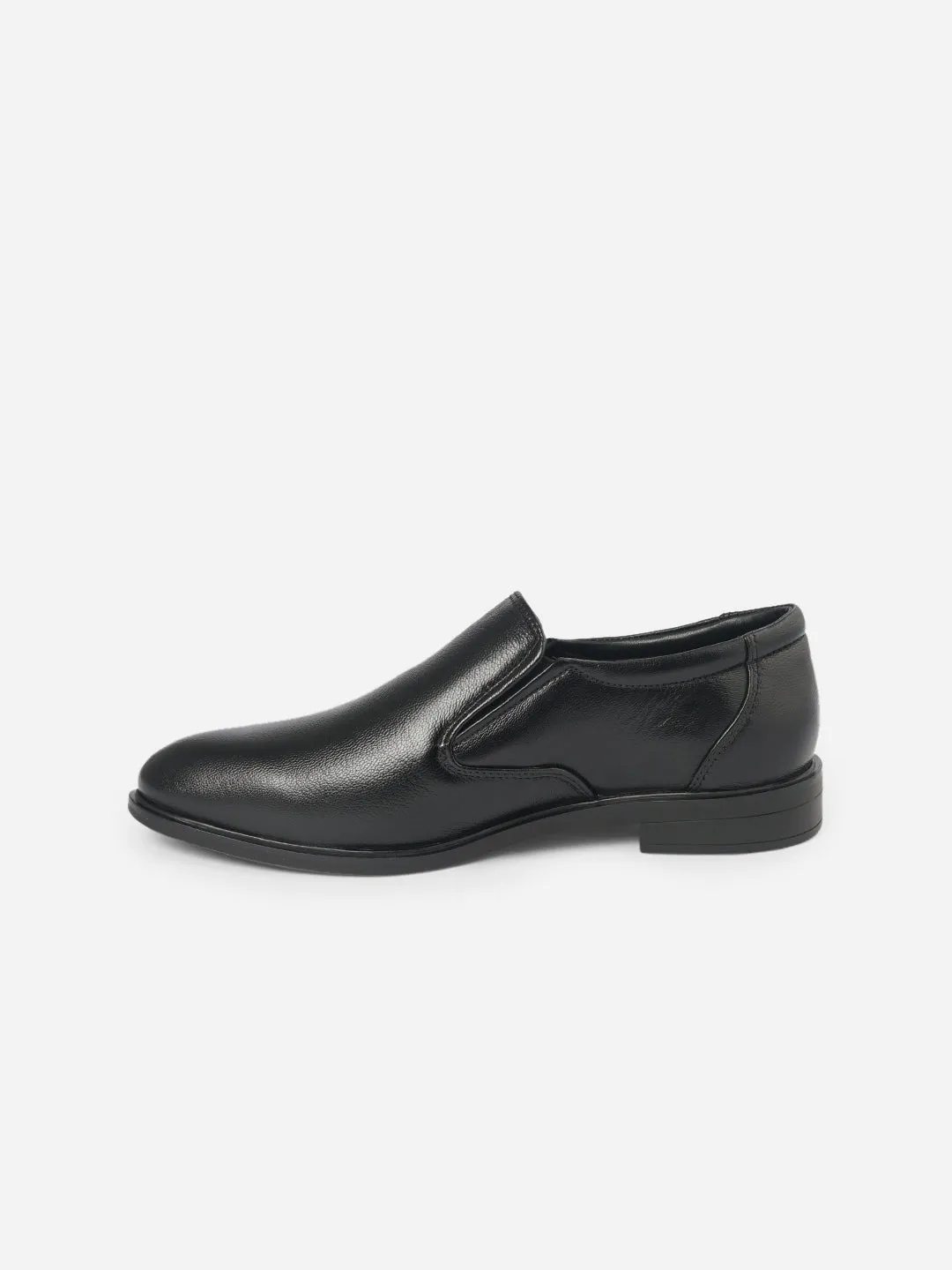 Men's Black Round Toe Slip On Formal (ID6022)