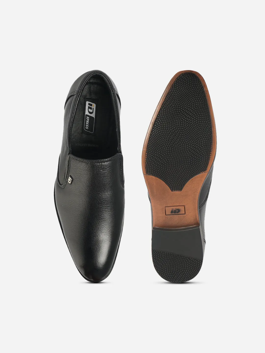 Men's Black Round Toe Slip On Formal (ID6022)