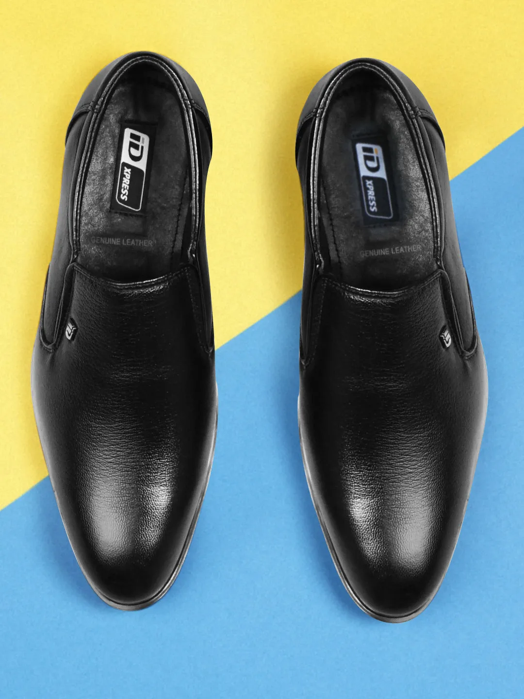 Men's Black Round Toe Slip On Formal (ID6022)