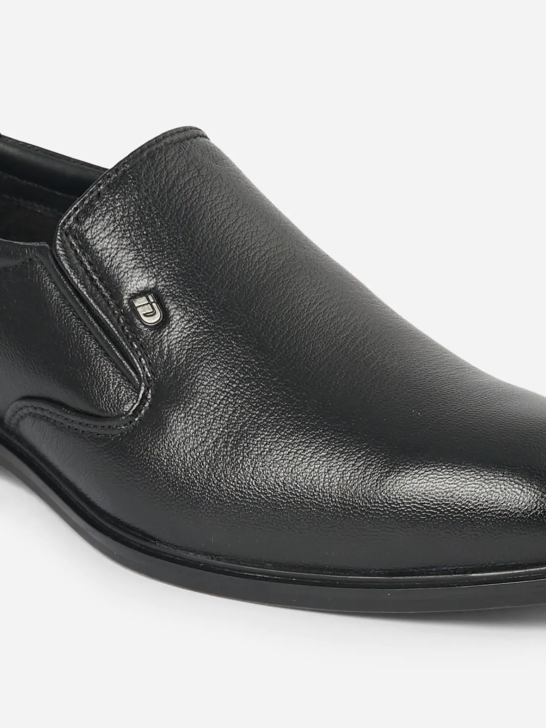 Men's Black Round Toe Slip On Formal (ID6022)