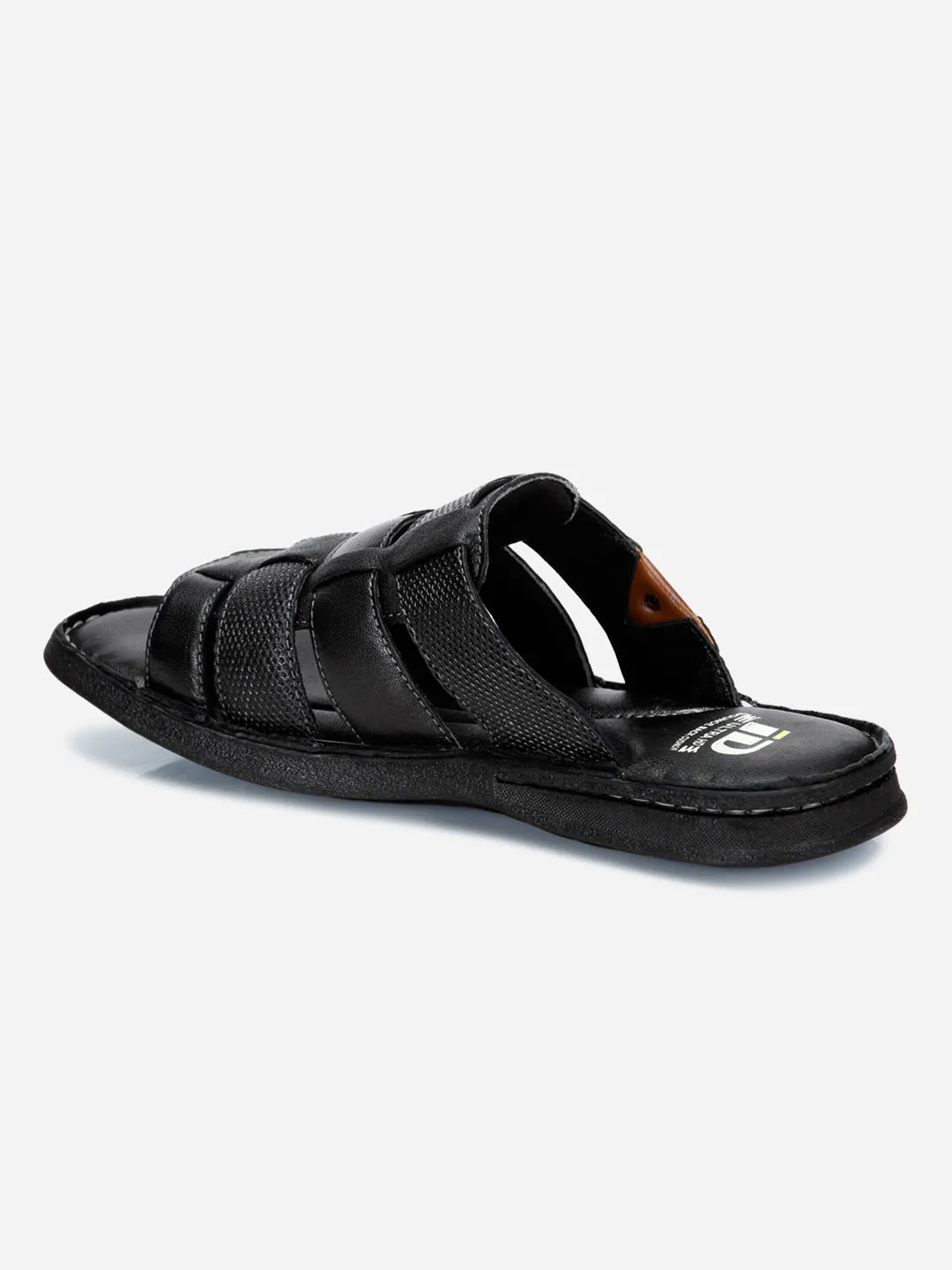 Men's Black Slip On Comfort Sandal (ID4129)