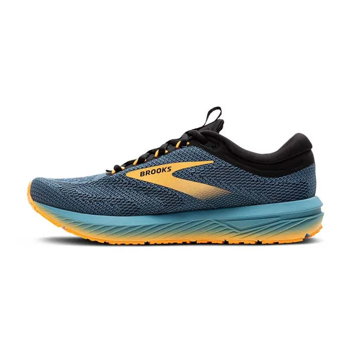 Mens Brooks Running Revel 7 in Storm Blue/Black/Orange