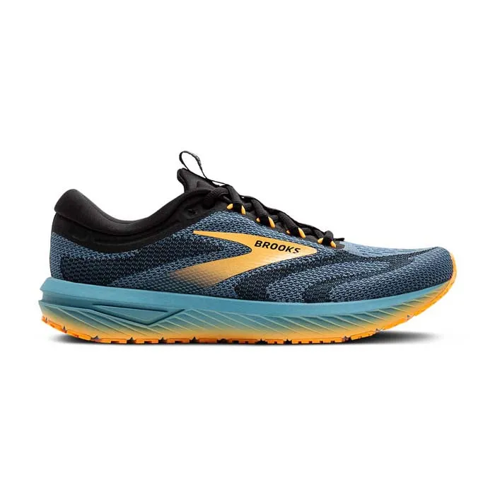 Mens Brooks Running Revel 7 in Storm Blue/Black/Orange