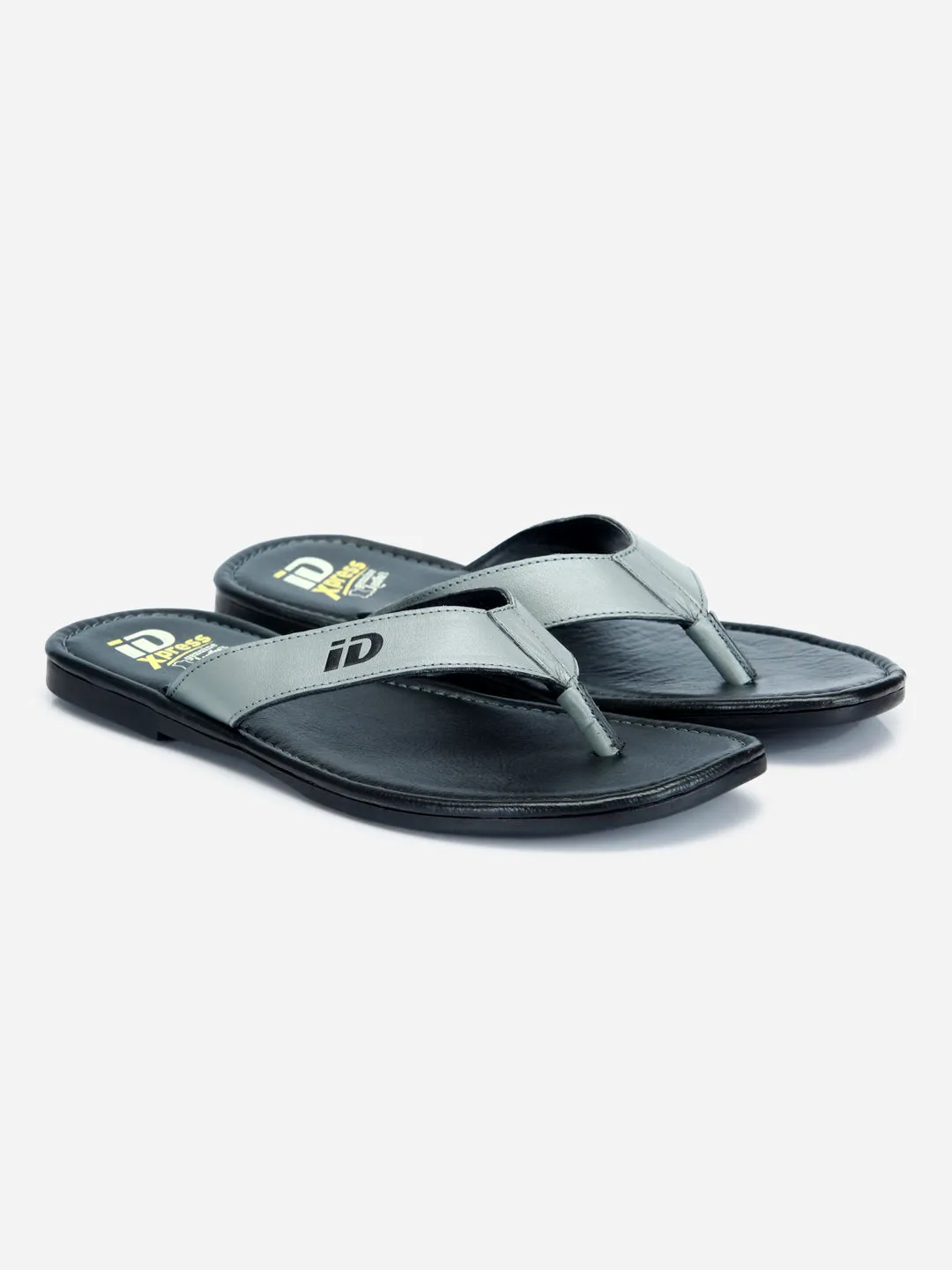 Men's Grey Thong-Style Flat Casual Sandal (ID4135)