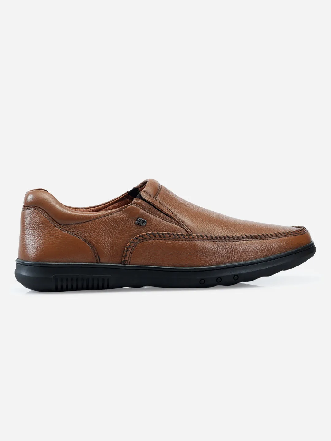 Men's Tan Regular Moc Toe Slip On Semi Formal (ID2149)