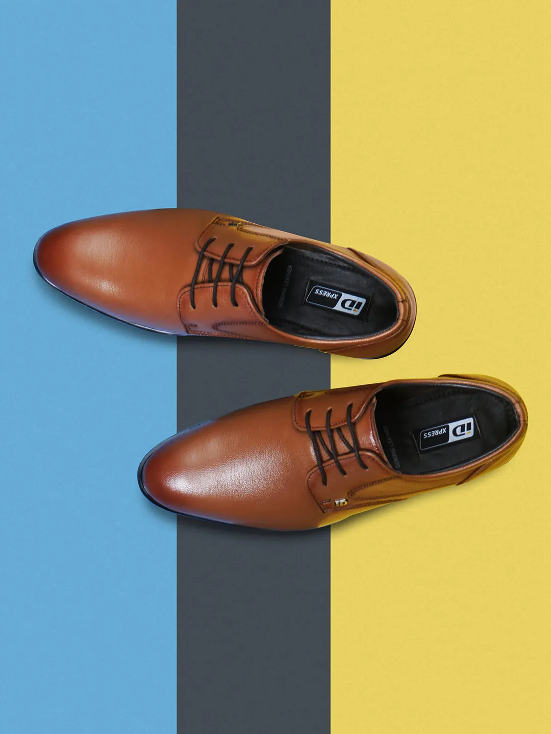 Men's Tan Round Toe Lace Up Formal (ID6023)